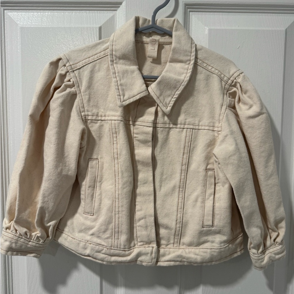 LiiLu Cream Puff Sleeve Girls Balero Jacket size 4T